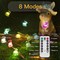 Easter Bunny Battery Operated String Lights, 12.8ft 40LED Waterproof Colorful Easter Fairy Lights with Timer, Easter Lights String Led for Indoor, Tree, Mantle, Table, Outdoor, Spring Decor